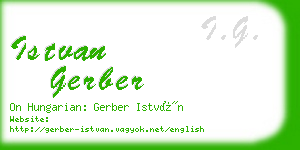 istvan gerber business card